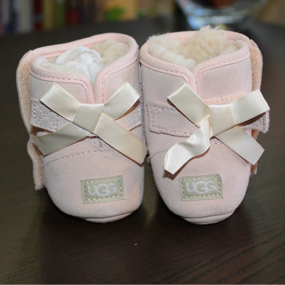 UGG Baby Booties with Cream Bows